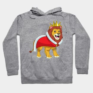 Lion as King with Crown & Cape Hoodie